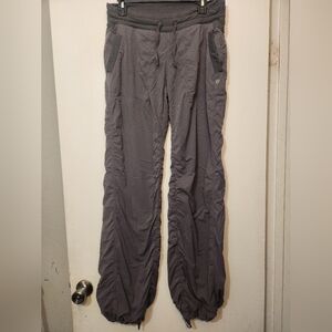 Lululemon Pre-owned Gray Ruched Drawstring Pants Size 8